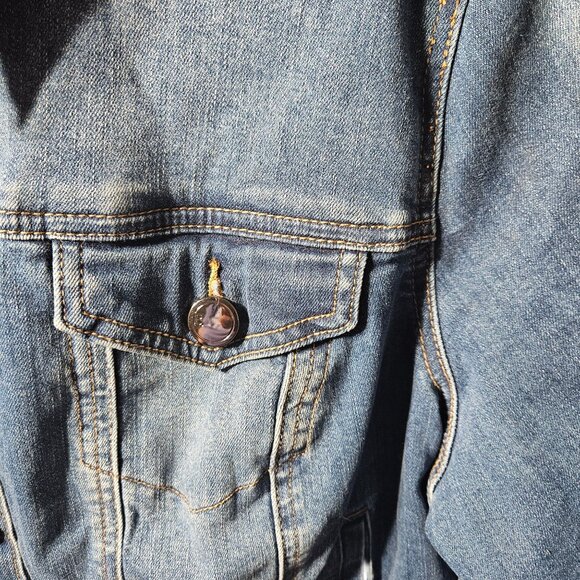 Lane Bryant Womens Denim Jacket Size 20 Button Front - Picture 4 of 7